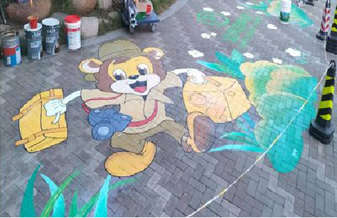 阿坝州夏季画地面彩绘会遇到的问题