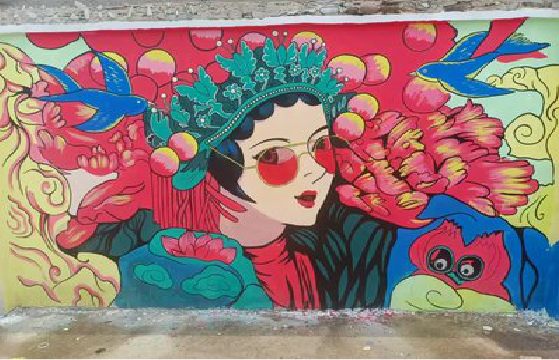 阿坝州墙体彩绘-网红墙