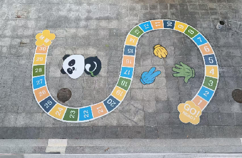 阿坝州地面游戏彩绘