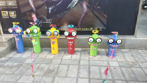 阿坝州商业区彩绘