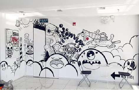 阿坝州手绘墙并非传统涂鸦。